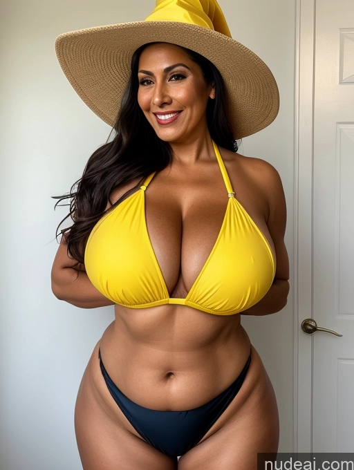 related ai porn images free for One Busty Huge Boobs Thick Tanned Skin 70s Brazilian Front View Microkini Witch Hat Jacket Laughing Construction Worker