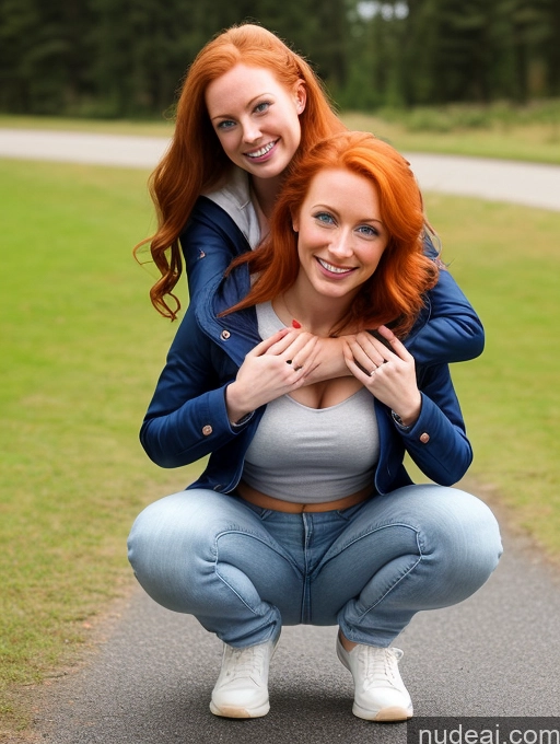 related ai porn images free for Sorority Busty Perfect Boobs Beautiful Muscular Skinny Big Hips Long Legs Perfect Body Long Hair 20s Happy Ginger Irish 3d Squatting Blouse Casual Jacket Jeans Detailed Carry On Back Hug From Behind Deep Blue Eyes