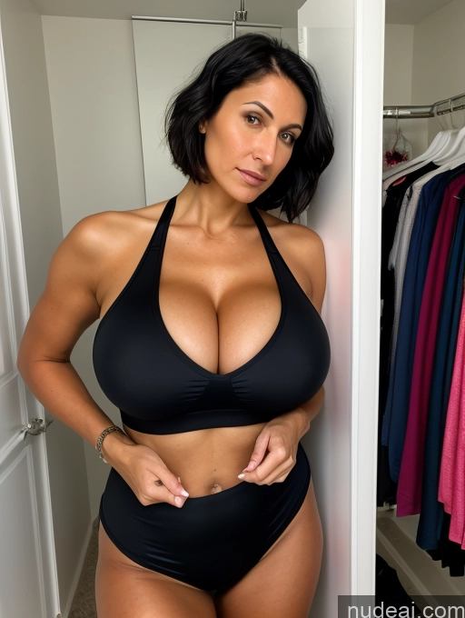 related ai porn images free for Tank Top Pantyhose Spandex Cleavage Bright Lighting Black Hair Bobcut Tall Tanned Skin Huge Boobs Tattoos 30s Jewish Milf Close-up View Sad Changing Room