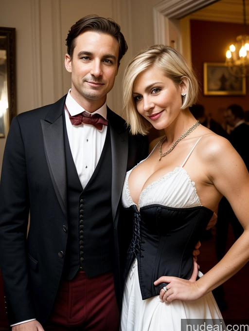 related ai porn images free for Perfect Boobs Perfect Body 40s Woman + Man Blonde Short Hair British Dark Fantasy Party Straddling Seductive Victorian Tailcoat