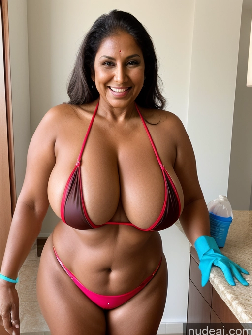 related ai porn images free for One Busty Huge Boobs Thick Tanned Skin 60s Laughing Front View Microkini Thong Indian Maid