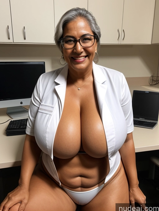 related ai porn images free for One Busty Huge Boobs Thick Tanned Skin Laughing Front View Microkini Thong 70s Lab Coat Professor Indian Glasses