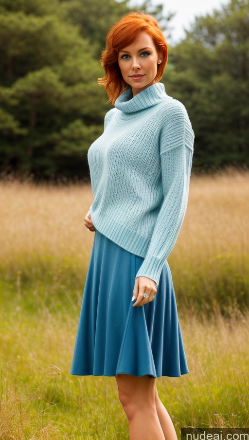 related ai porn images free for Perfect Boobs Beautiful Big Ass Skinny Abs Long Legs Perfect Body Ginger Pixie Irish Meadow Sweater Deep Blue Eyes Cleavage 40s Long Skirt Casual 3d Detailed