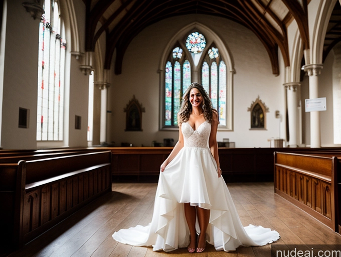 related ai porn images free for Woman One Small Tits Small Ass 30s Happy Brunette Messy Czech Film Photo Church Front View Wedding Bright Lighting