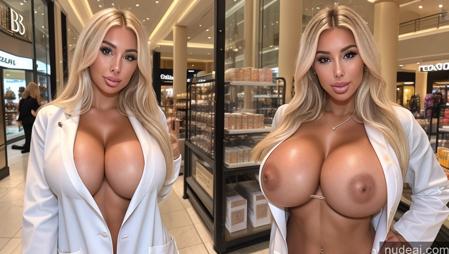 related ai porn images free for Bimbo Two Huge Boobs Tanned Skin Mall Lab Coat