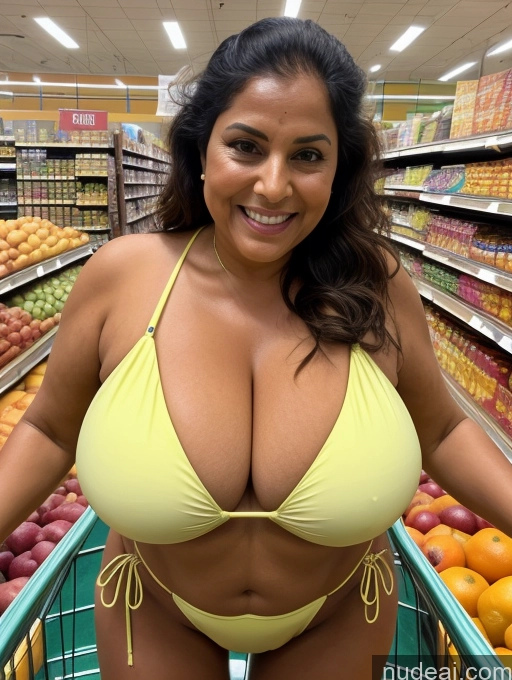related ai porn images free for One Busty Huge Boobs Thick Tanned Skin Laughing Front View Microkini Thong Indian Grocery 80s