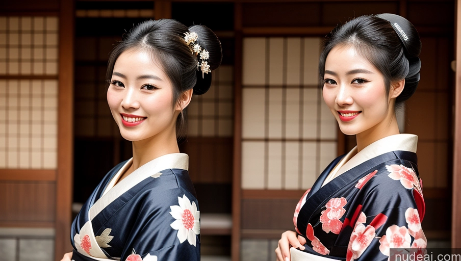 related ai porn images free for Beautiful 18 Woman Perfect Body Happy Detailed Geisha Hair Bun Asian Onsen Front View Black Hair