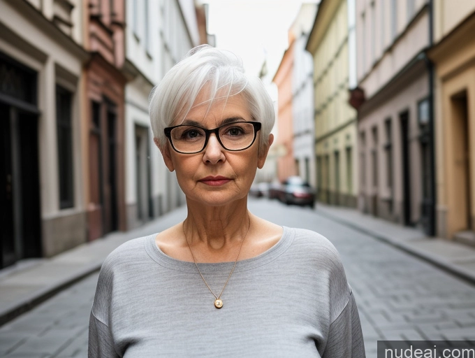 related ai porn images free for 70s Czech White Hair Pixie Serious Sexy Face Busty Glasses Skinny Casual Street