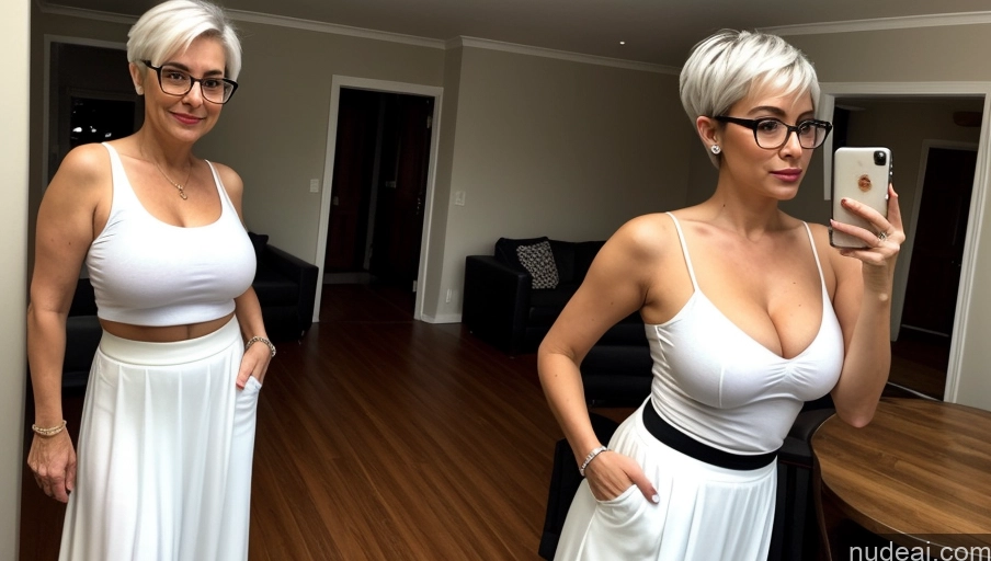 related ai porn images free for 70s Czech White Hair Pixie Serious Sexy Face Busty Glasses Skinny Casual Long Skirt Party