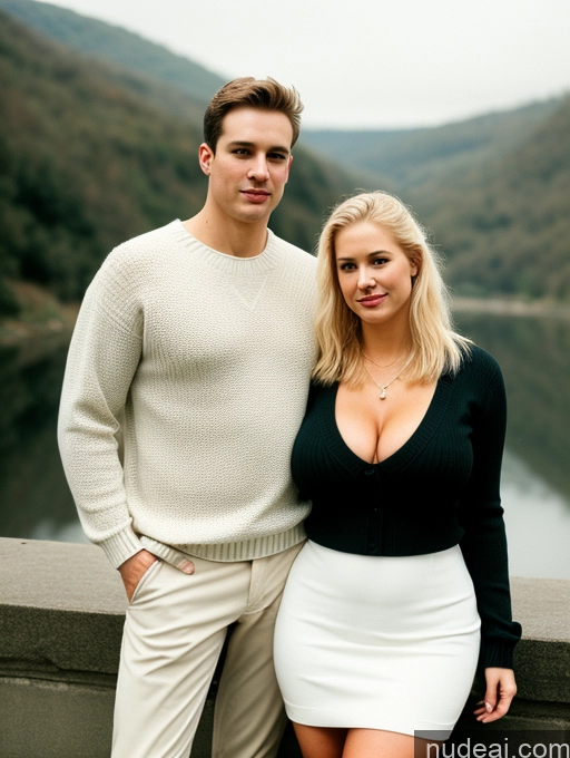 related ai porn images free for Woman + Man Two Busty Big Ass Thick Big Hips Fairer Skin 30s Blonde White Film Photo Pittsburgh Dress Sweater Cleavage Detailed