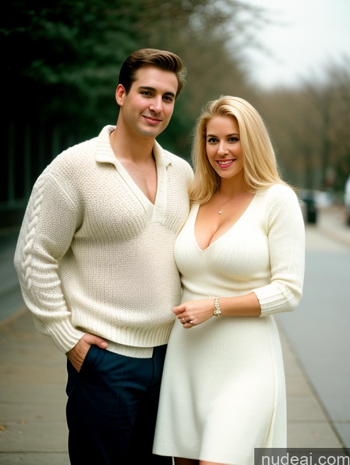 related ai porn images free for Woman + Man Two Busty Thick Fairer Skin 30s Blonde White Film Photo Pittsburgh Dress Sweater Cleavage Detailed