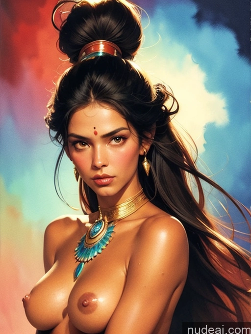 related ai porn images free for Tanned Skin Tanned Skin Egyptian Filipina Native American Native American Illustration Watercolor Traditional Topless Woman Breasts Discworld Art By Boris Vallejo Boris Vallejo Art Style Impasto, Wlop POV Focus Sex Bangs Long Hair Straight Hair Bun Tall KendalJenner, Ohwx, Ohwx Womm GZCfinal