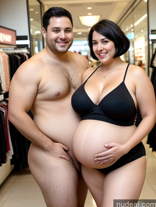 related ai porn images free for Woman + Man Huge Boobs Thick Chubby Fat Big Ass Big Hips Pubic Hair Pregnant 40s Happy Black Hair Short Hair White Fairer Skin Nude Straddling Mall