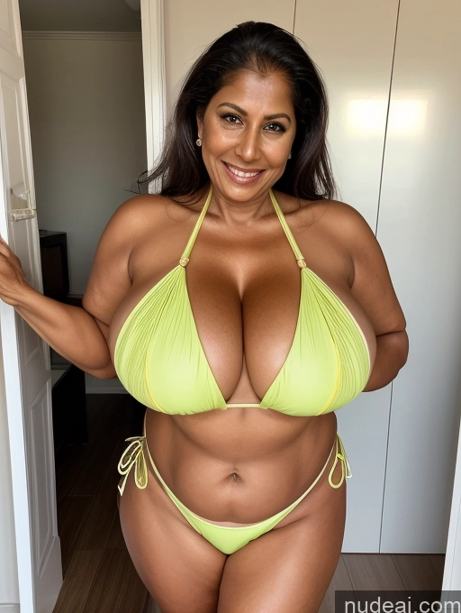 related ai porn images free for One Busty Huge Boobs Thick Tanned Skin 60s Laughing Front View Microkini Thong Indian Maid