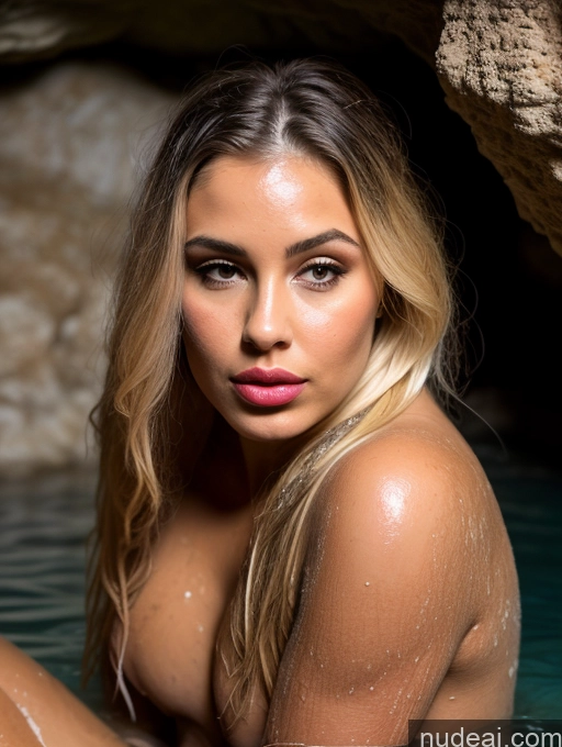 related ai porn images free for Beautiful Nude Cave Bathing Dark Lighting Close-up View Long Hair Chubby Tanned Skin British Blonde Pouting Lips Tattoos Woman 30s