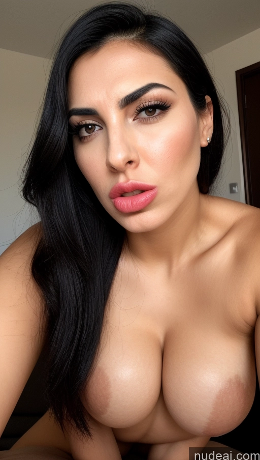related ai porn images free for Woman Perfect Boobs Perfect Body Fairer Skin 20s Angry Black Hair Straight Arabic Blowjob Pouting Lips