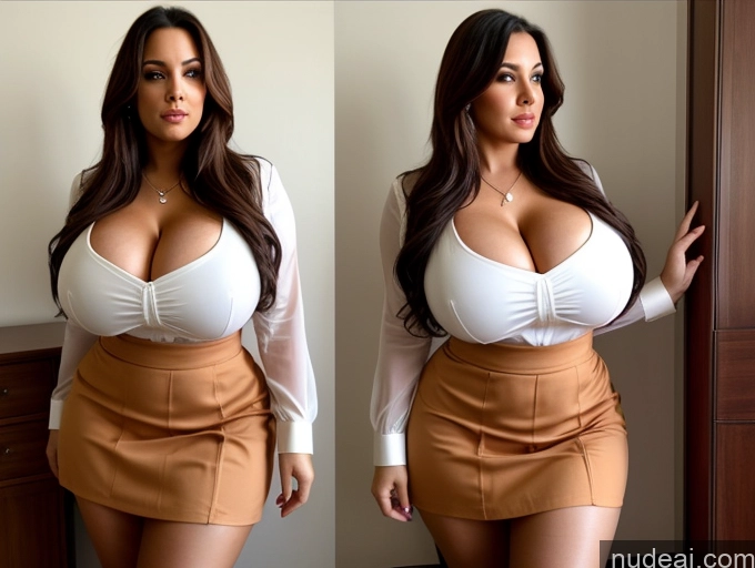 related ai porn images free for Woman One Busty Huge Boobs Big Ass Thick Chubby Big Hips Pubic Hair Long Hair 40s Serious Brunette White Blouse High Heels Long Skirt Mini Skirt Cleavage Headshot Full Frontal