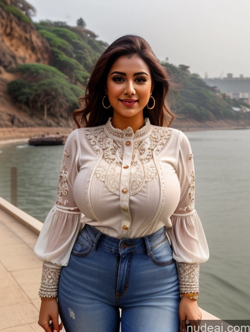 related ai porn images free for Woman Busty Beautiful Indian Proper Attire EdgCT Wearing EdgCT Chic Top Detailed Mumbai Jeans