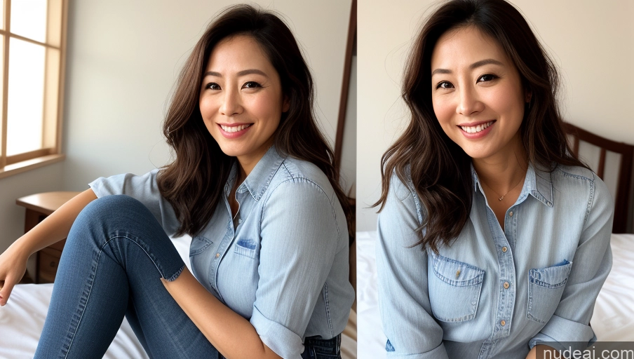 related ai porn images free for One Small Tits Small Ass Thick Happy Messy Soft + Warm Front View Bright Lighting Jeans 30s Japanese Woman Blouse