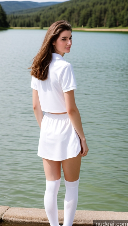 related ai porn images free for 18 Back View Sorority Illustration Lake Traditional Polo Shirt High Socks Simple Fairer Skin