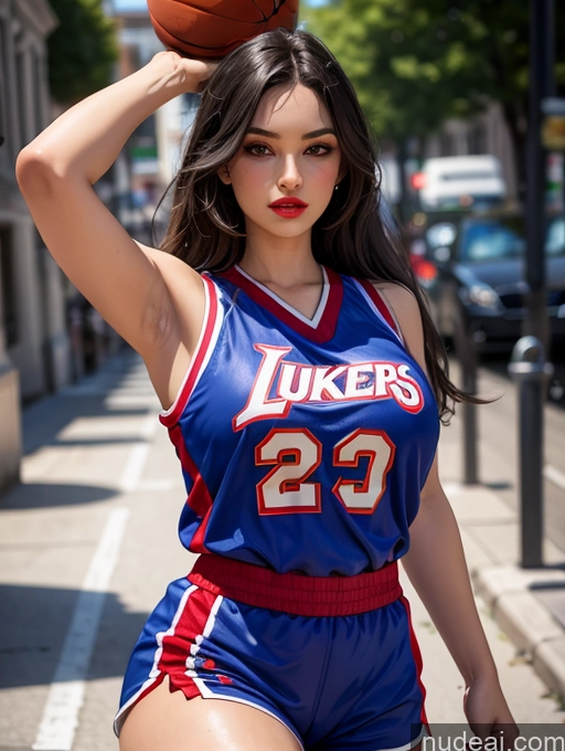 related ai porn images free for Woman Busty Beautiful Lipstick Street Detailed Basketball