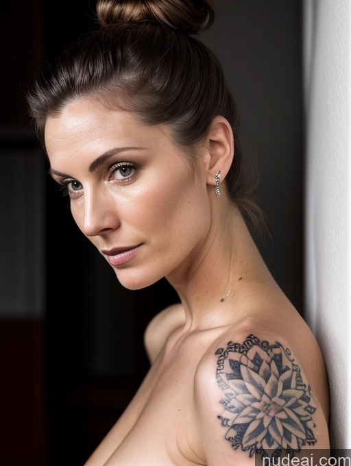related ai porn images free for Tattoos Fairer Skin Brunette Milf Dark Lighting Detailed Hair Bun British Skin Detail (beta) Nude Close-up View 30s