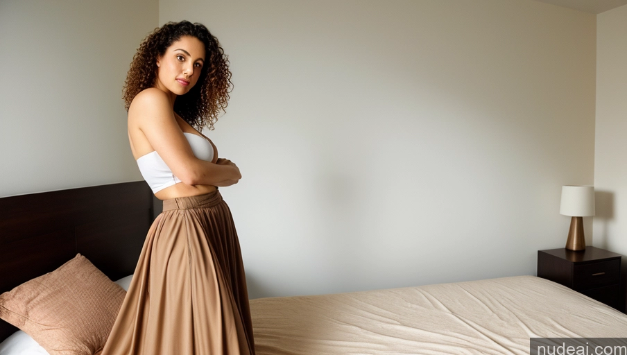 related ai porn images free for Woman One Small Tits Small Ass Thick 30s Sexy Face Curly Hair Film Photo Front View Bright Lighting Jewish Bedroom Long Skirt