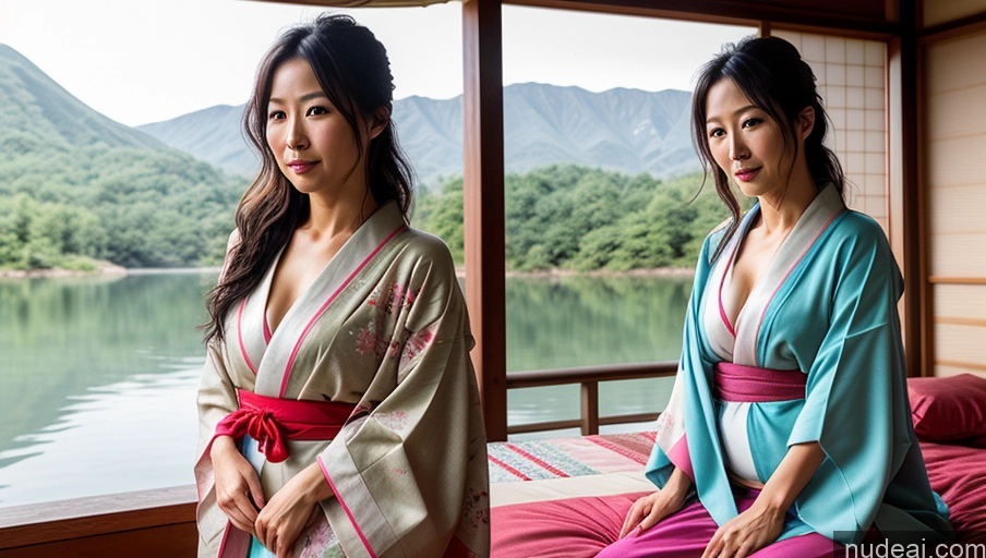 related ai porn images free for One Sexy Face Front View Woman Messy Japanese Lake Kimono 30s Bright Lighting Soft + Warm