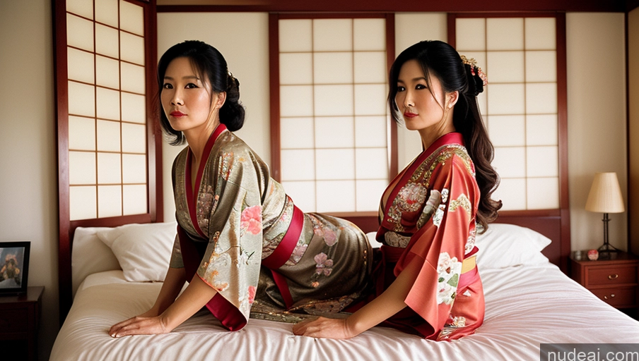 related ai porn images free for Woman One 40s Sexy Face Film Photo Bedroom Front View Kimono Detailed Straight Vietnamese