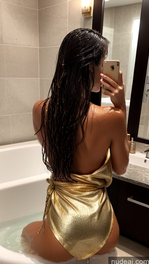 related ai porn images free for One Small Tits Tanned Skin Seductive Brunette British Mirror Selfie Bathroom Bathing Bathrobe Dark Lighting Gold Jewelry Model Long Hair 30s Back View Partially Nude