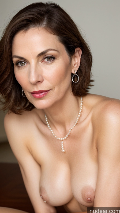 related ai porn images free for Brunette Skin Detail (beta) Beautiful Milf Fairer Skin Lipstick Pearl Jewelry Detailed Bobcut Sexy Face 50s German Busty
