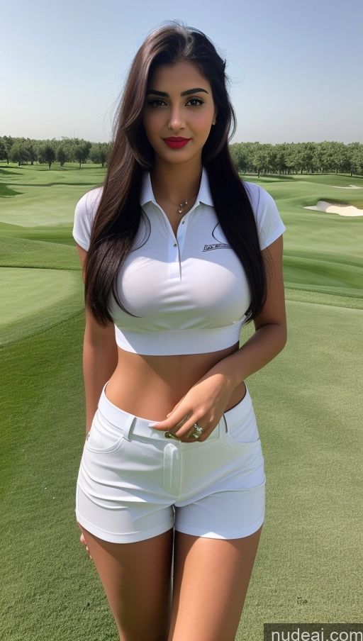related ai porn images free for Woman One Busty Beautiful Lipstick Perfect Body 18 Sexy Face Black Hair Ponytail Arabic Front View Detailed Golf