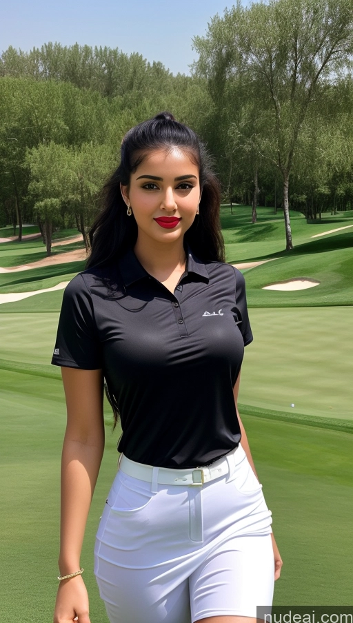related ai porn images free for Woman One Busty Beautiful Lipstick Perfect Body 18 Sexy Face Black Hair Ponytail Arabic Front View Detailed Golf