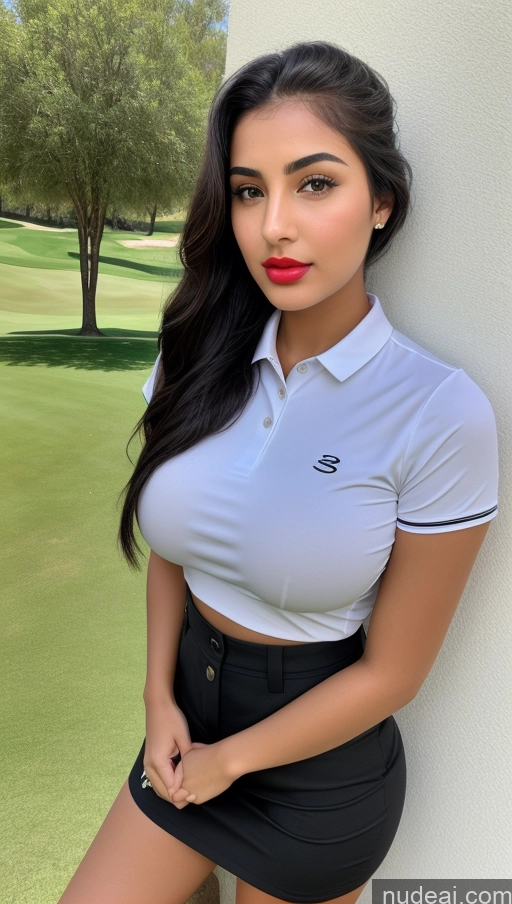 related ai porn images free for Woman One Busty Beautiful Lipstick Perfect Body 18 Sexy Face Black Hair Ponytail Arabic Front View Detailed Golf