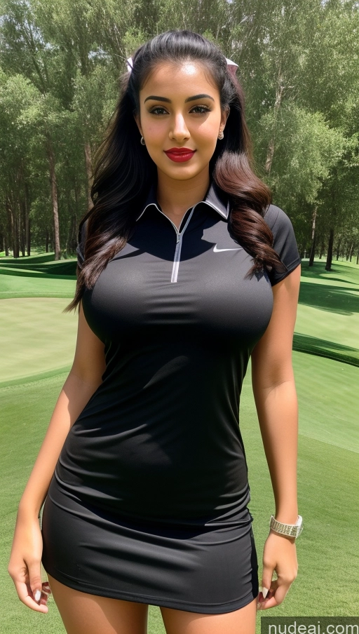 related ai porn images free for Woman One Busty Beautiful Lipstick Perfect Body 18 Sexy Face Black Hair Ponytail Arabic Front View Detailed Golf
