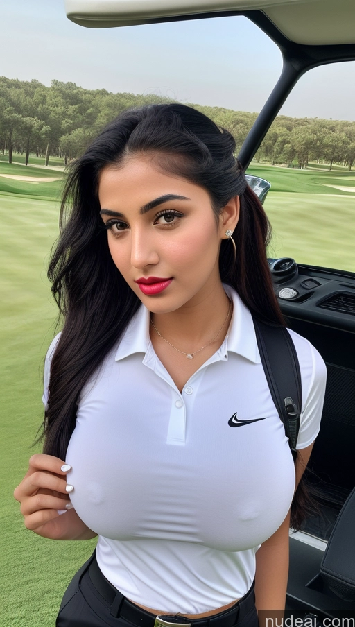 related ai porn images free for Woman One Busty Beautiful Lipstick Perfect Body 18 Sexy Face Black Hair Ponytail Arabic Front View Detailed Golf