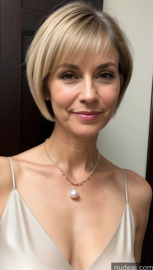 related ai porn images free for Woman 50s Beautiful Skin Detail (beta) Cleavage Pearl Jewelry White Short Hair Tunic