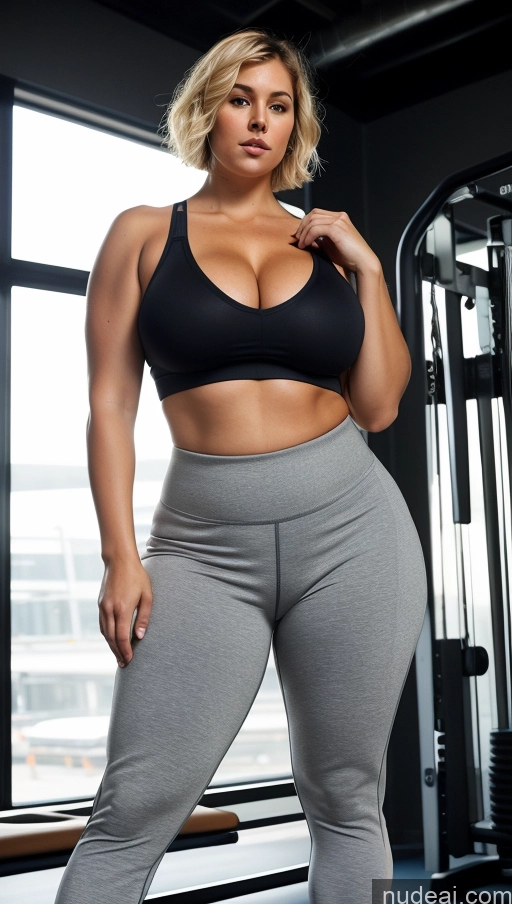 related ai porn images free for Woman Fat Short Hair Blonde Yoga Pants Dark Lighting Detailed Full Frontal Nude Pubic Hair Hairy Women Big Hips Big Ass Muscular Abs Chubby Huge Boobs Gym Sports Bra Tall High Socks