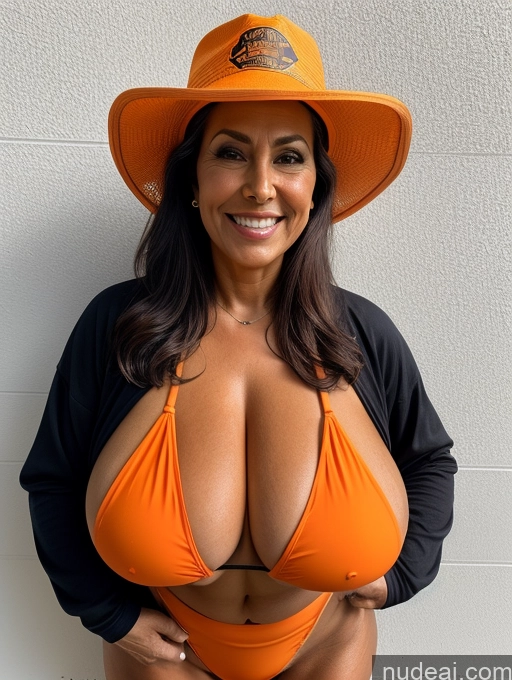 related ai porn images free for One Busty Huge Boobs Thick Tanned Skin Laughing Front View Microkini Thong Lumberjack Halloween 70s Latina Hat Construction Worker