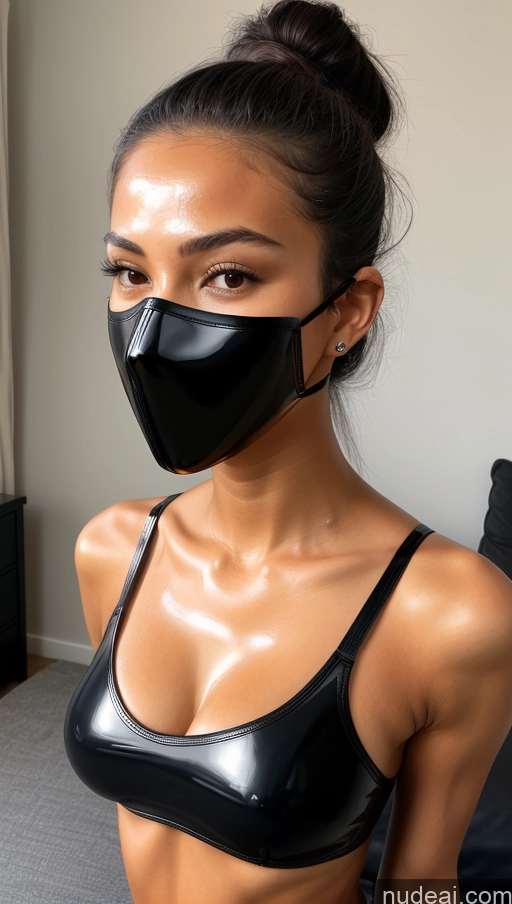 related ai porn images free for Woman One 18 White Glasses Small Tits Skinny Short Perfect Body Tanned Skin Face Mask Latex