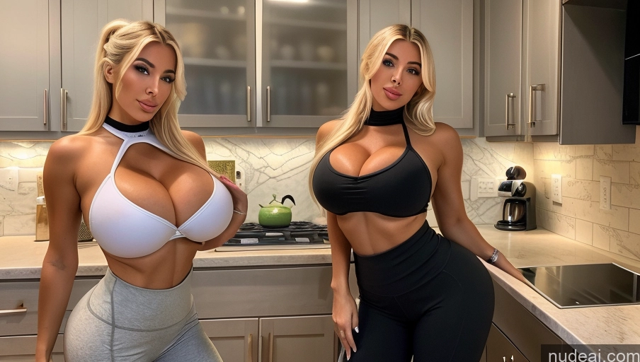related ai porn images free for Huge Boobs Blonde Two Bimbo Yoga Pants Dynamic View Kitchen