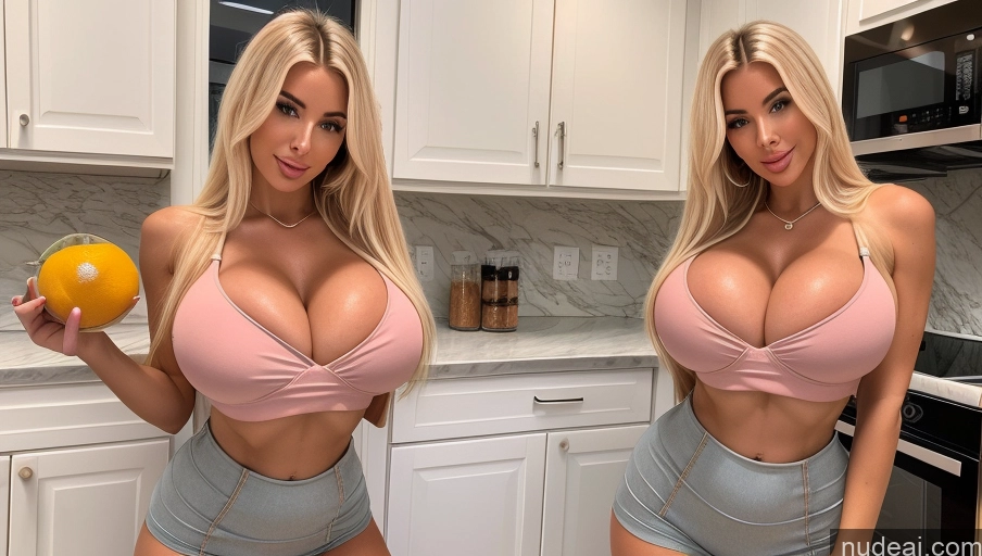 related ai porn images free for Huge Boobs Bimbo Two Kitchen Small Ass Sexy Face Crop Top