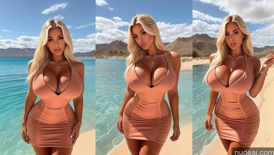 related ai porn images free for Bimbo Two Huge Boobs Tanned Skin Dress