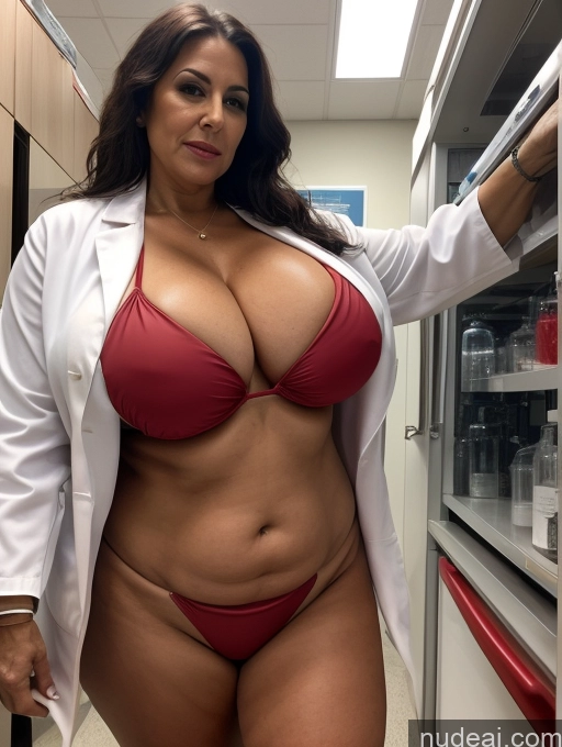related ai porn images free for Milf One Busty Huge Boobs Thick Tanned Skin Front View Microkini Thong 70s Latina Vampire Lab Coat Professor
