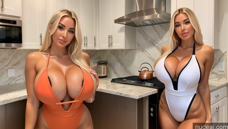 related ai porn images free for Bimbo Two Huge Boobs Kitchen One Piece Swimsuit