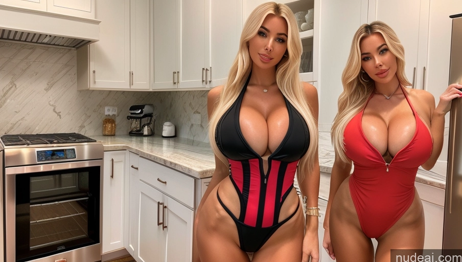 related ai porn images free for Bimbo Two Huge Boobs Kitchen One Piece Swimsuit