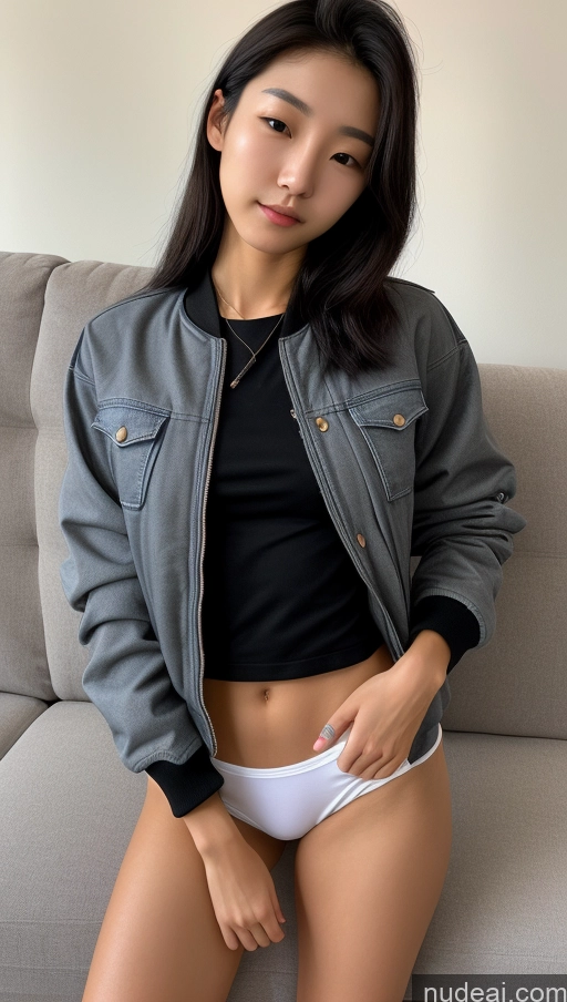related ai porn images free for Detailed Skin Detail (beta) 18 Skinny Beautiful Small Tits Small Ass Black Hair Long Hair Front View Couch Bomber Jacket Jeans Casual Shirt Korean Spreading Legs