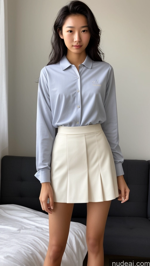 related ai porn images free for Detailed Skin Detail (beta) Asian 18 Messy Black Hair Skinny Beautiful Polo Shirt Micro Skirt Suit