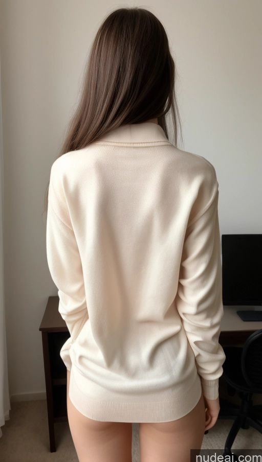 related ai porn images free for Short 18 Nude Pubic Hair Fairer Skin Sorority Shirt Tie Sweater Soft + Warm Back View