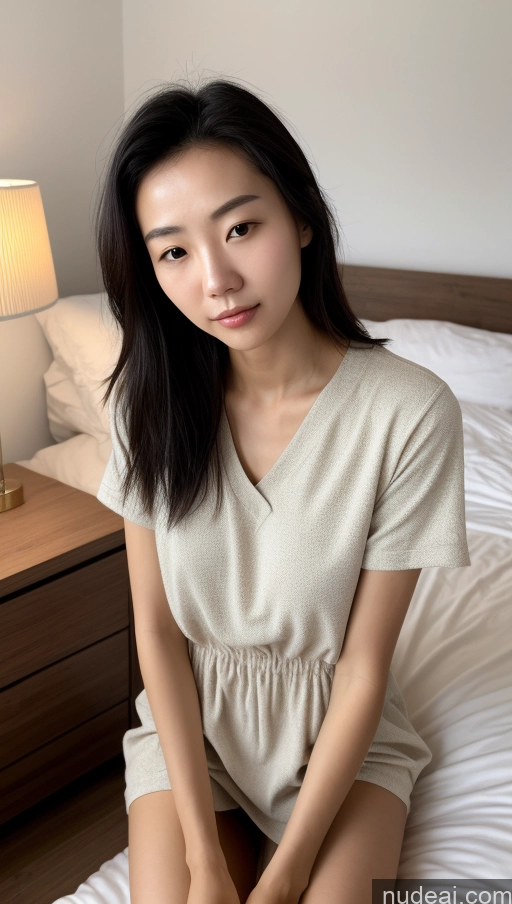 related ai porn images free for Detailed Skin Detail (beta) Chinese 18 Messy Black Hair Short Skinny Beautiful Small Tits Bedroom Casual Dress